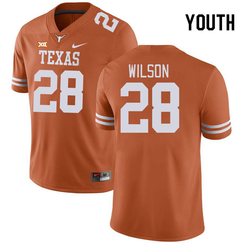 Youth #28 Santana Wilson Texas Longhorns College Football Jerseys Stitched-Orange